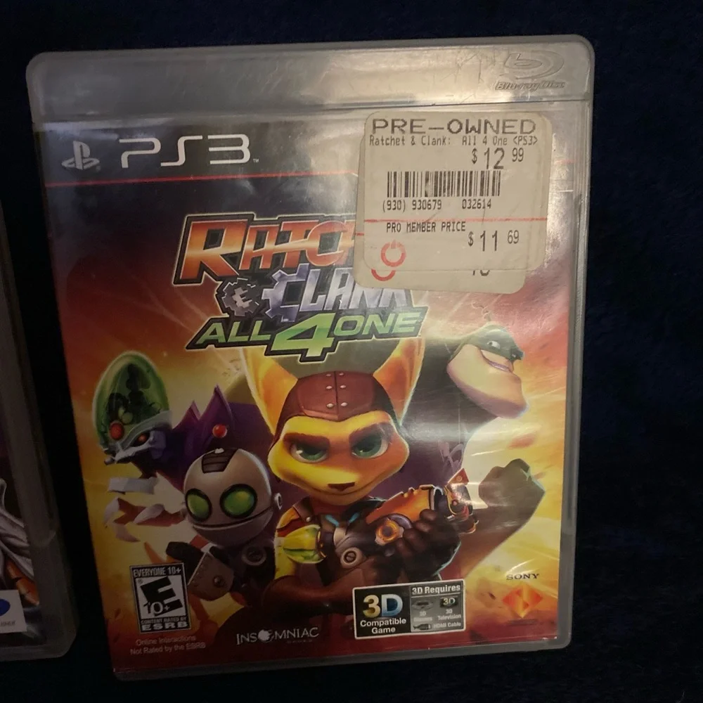 Sony PS3 Game Case Lot - Blue and Multi-Color Covers